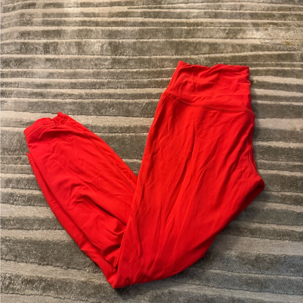 Lululemon bright red leggings!!